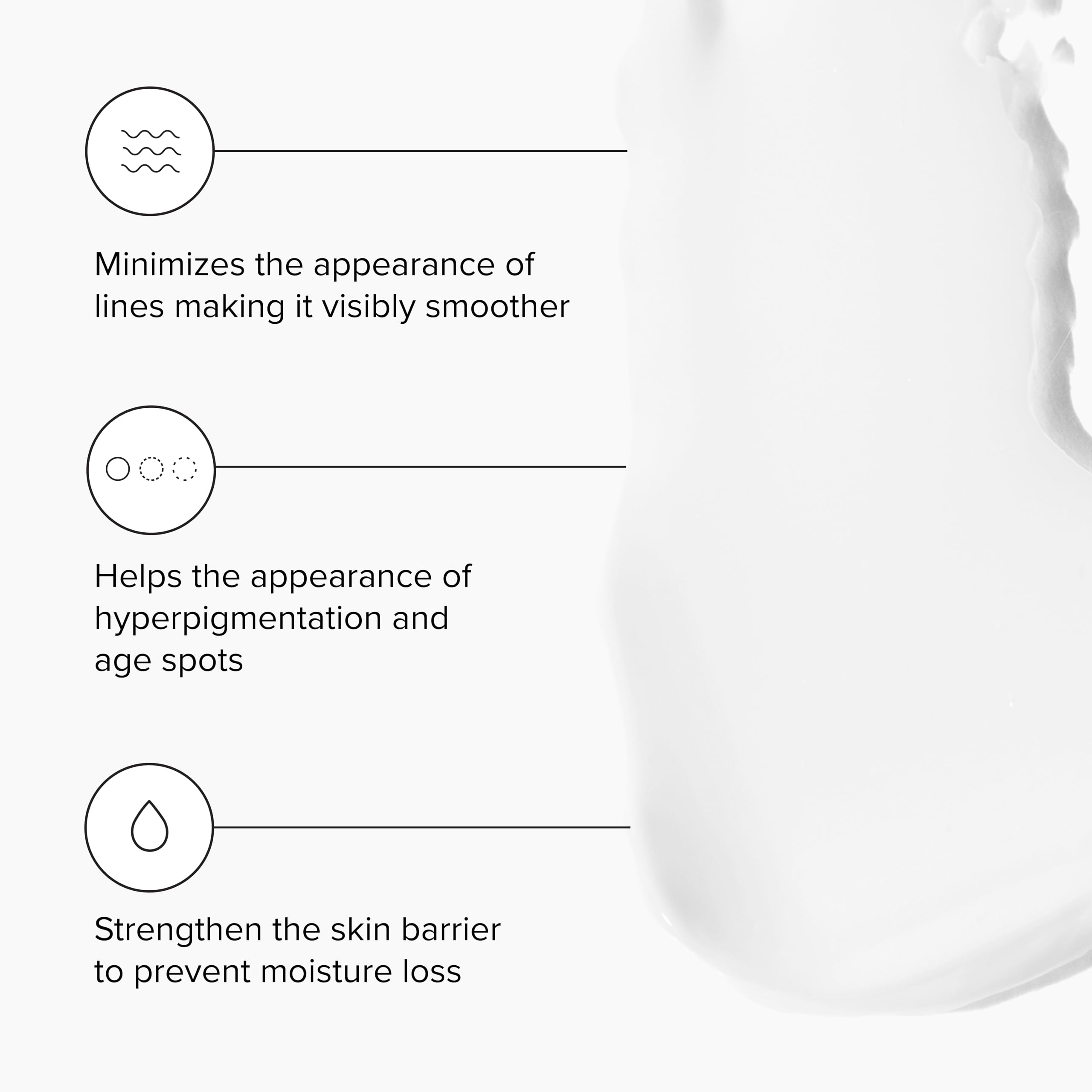 DRMTLGY peptide and vitamin E neck lotion for tightening sagging skin on the décolleté.