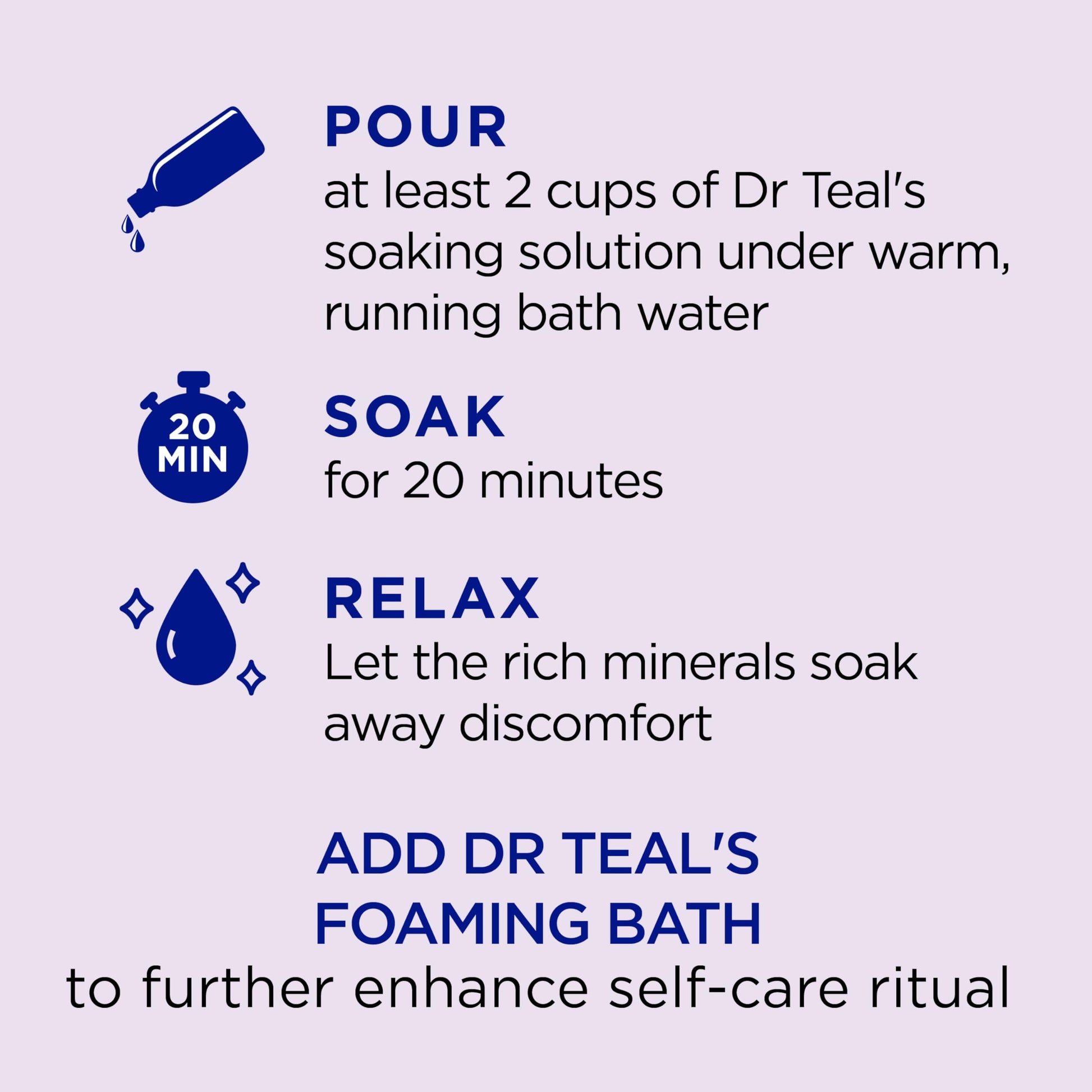 Imported Dr Teal's sleep soak for kids side packaging details