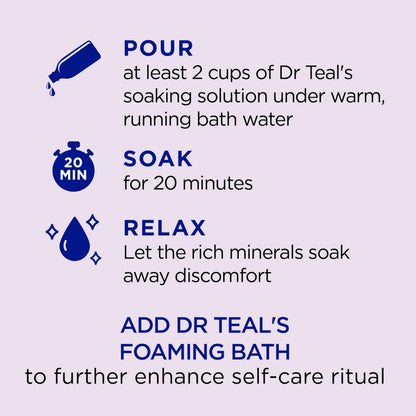 Imported Dr Teal's sleep soak for kids side packaging details