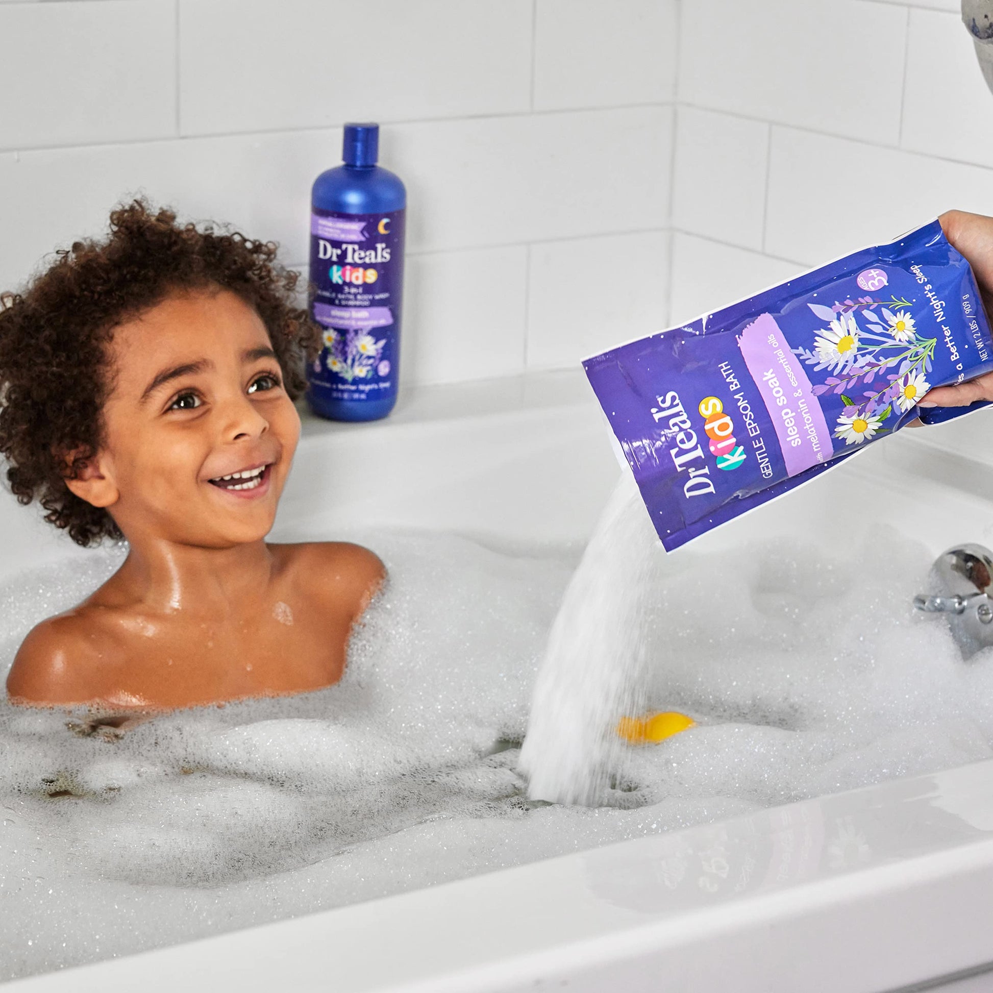 Dr Teal's Kids melatonin and essential oil blend bath salt trio