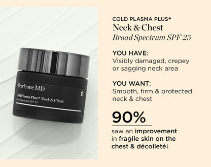 Perricone MD Cold Plasma Plus+ neck cream label detail