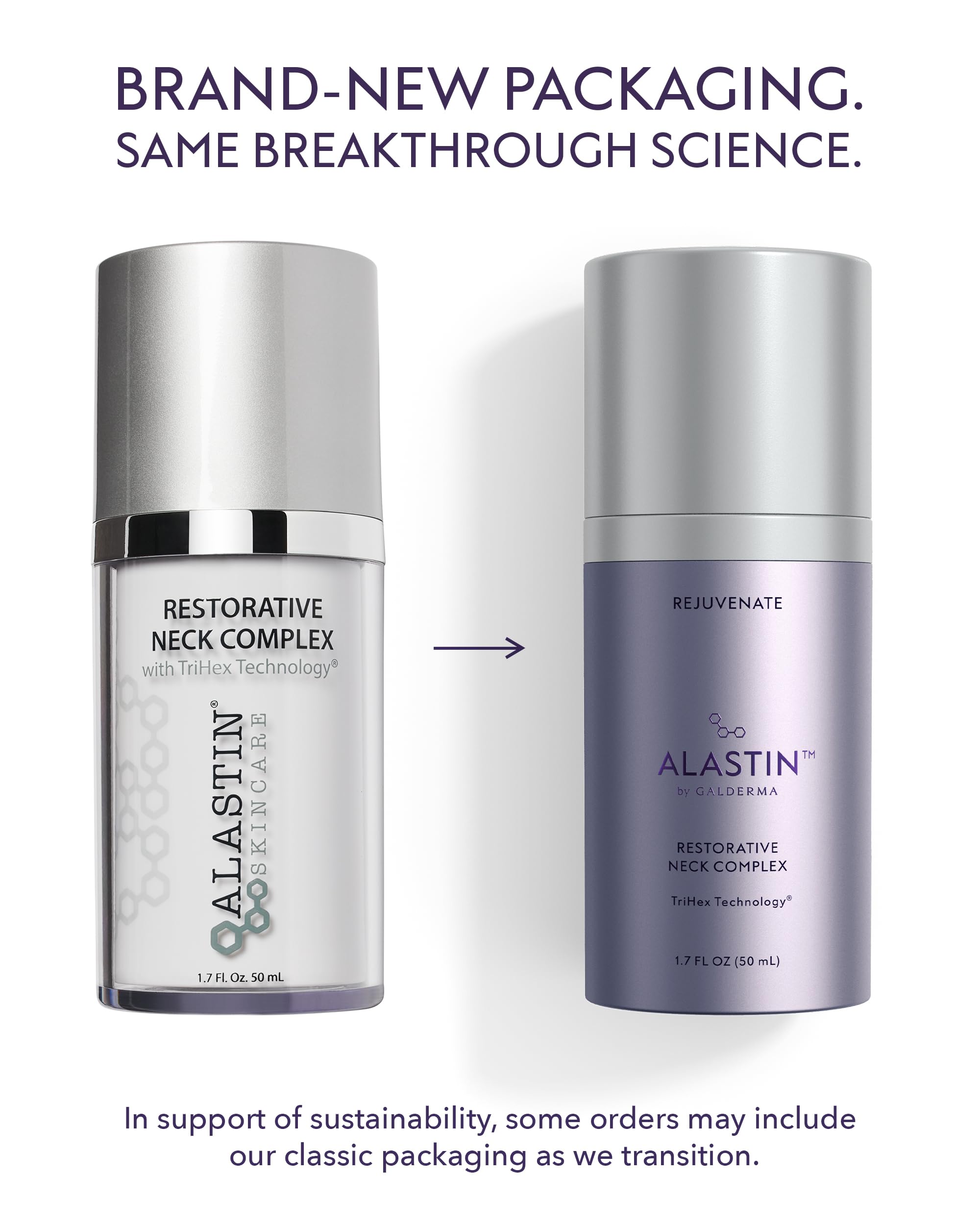 Alastin neck complex packaging showing TriHex Technology label