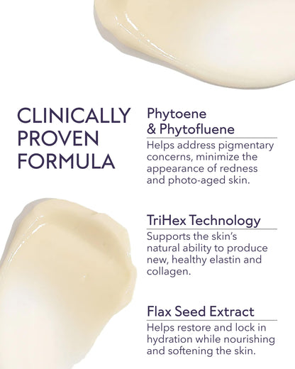 Back of Alastin Restorative Neck Complex bottle with ingredients