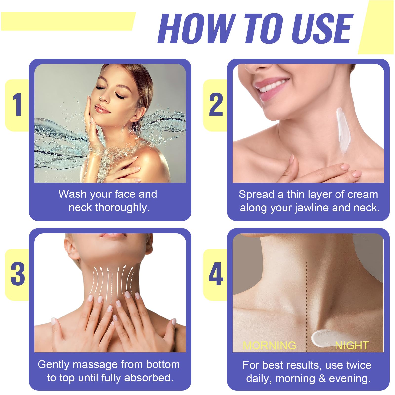 Top view of Layyin Mart neck cream white lid