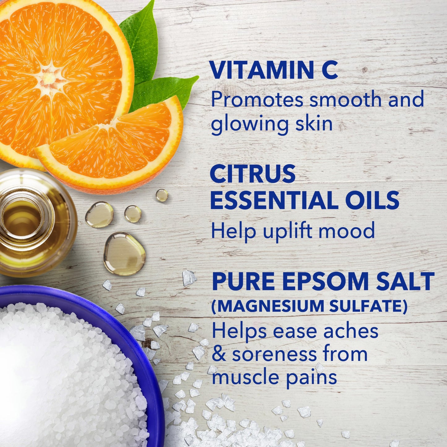 Dr Teal's skin brightening body soak with natural ascorbic acid for radiant skin