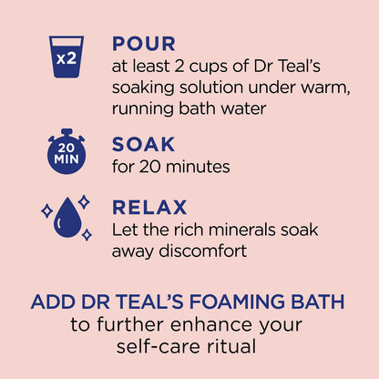 Dr Teal's post workout recovery body soak bag instructions side