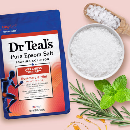 Cruelty free and paraben free certified seals on Dr Teal's packaging