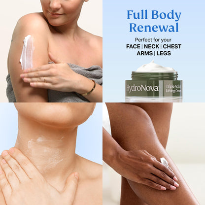 Application of Hydronova skin firming wrinkle formula