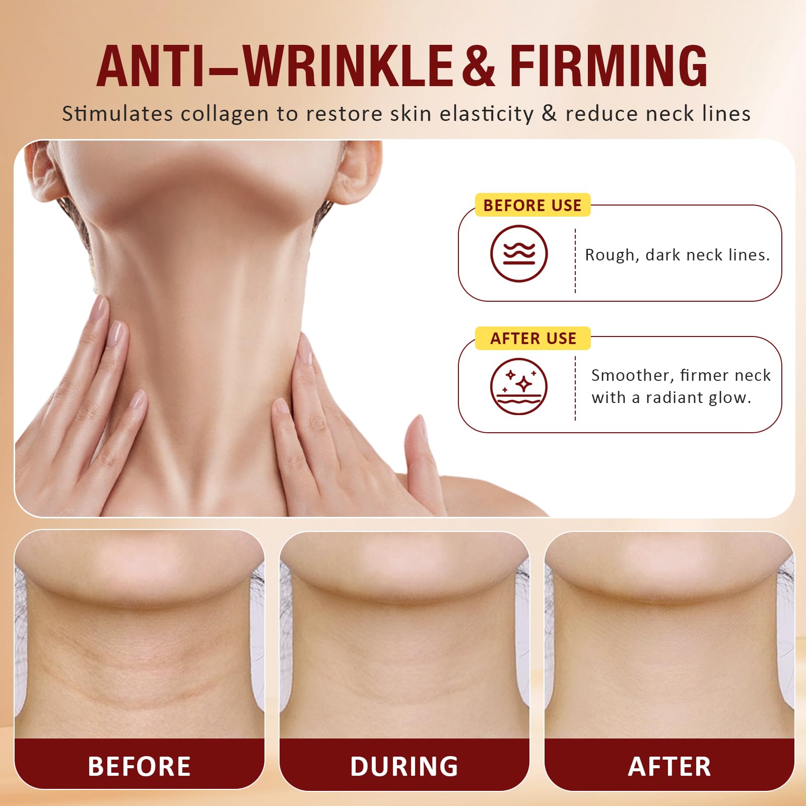 Liefiet anti-aging neck tightening formula showing the integrated roller massage applicator close-up.