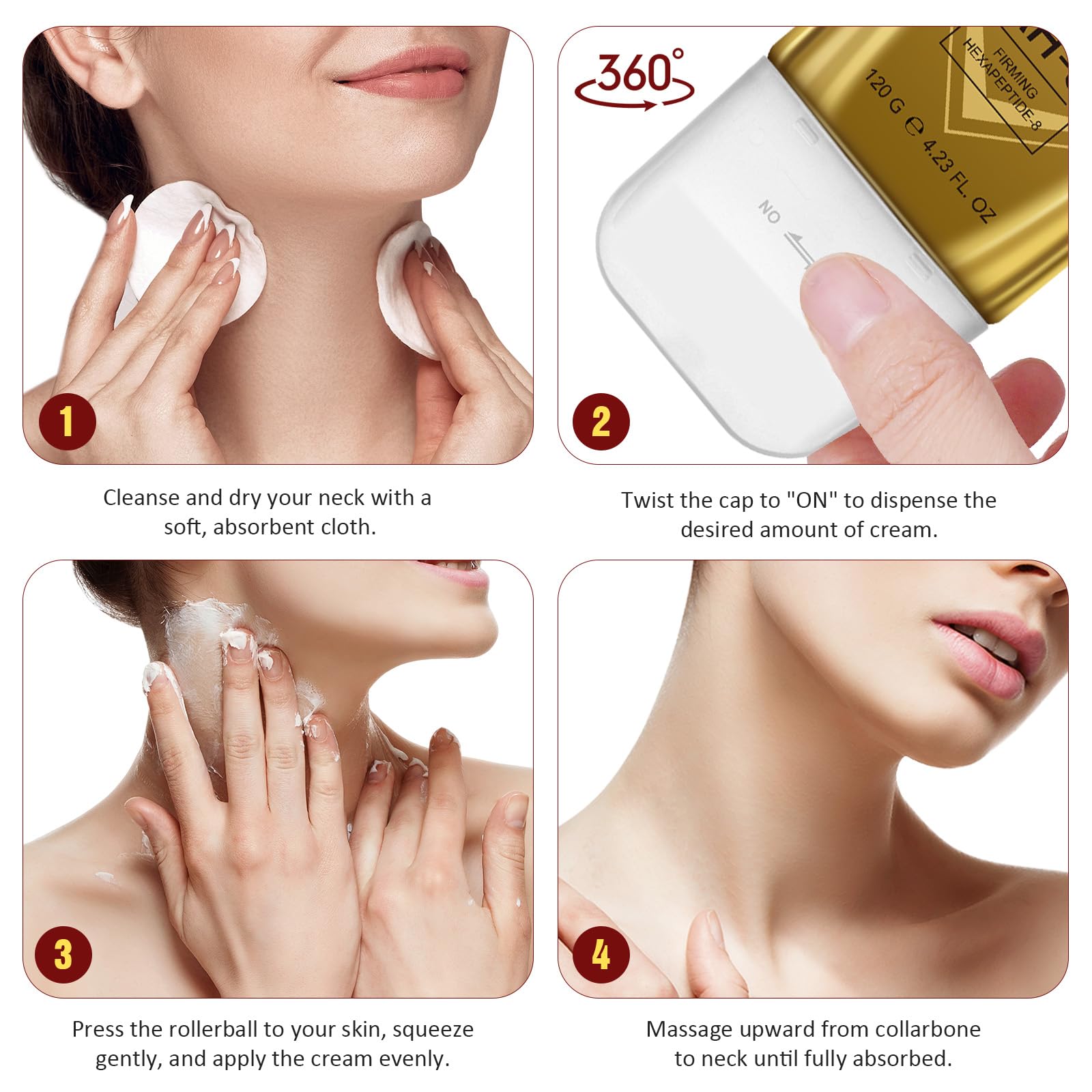 Liefiet USA imported beauty care product demonstrating how to twist and use the built-in massager.