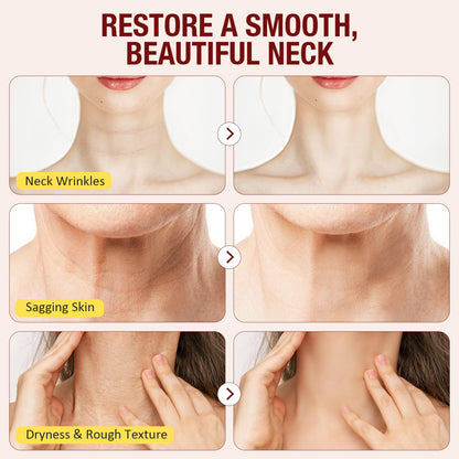 Liefiet skincare moisturizer before and after texture comparison on the delicate neck area.