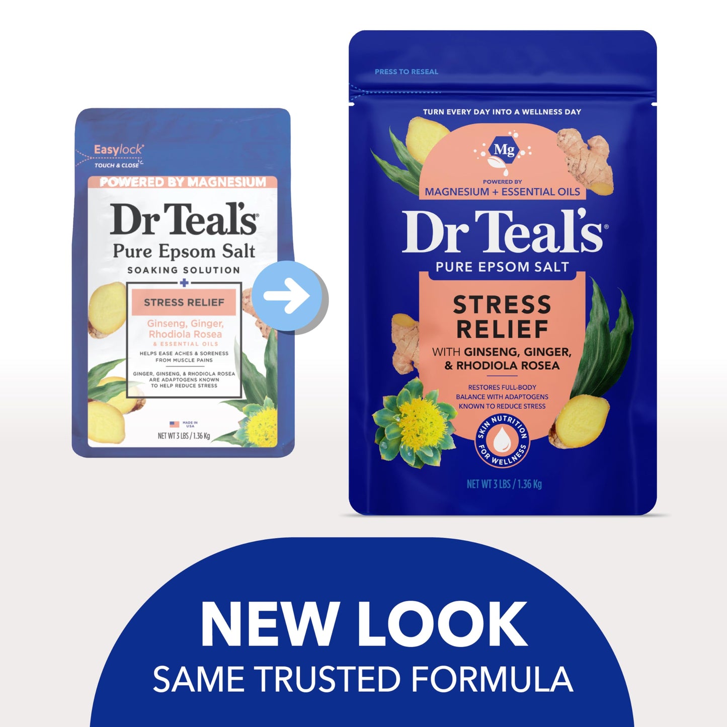 Dr Teal's Magnesium Soak Stress Relief Easylock seal close up