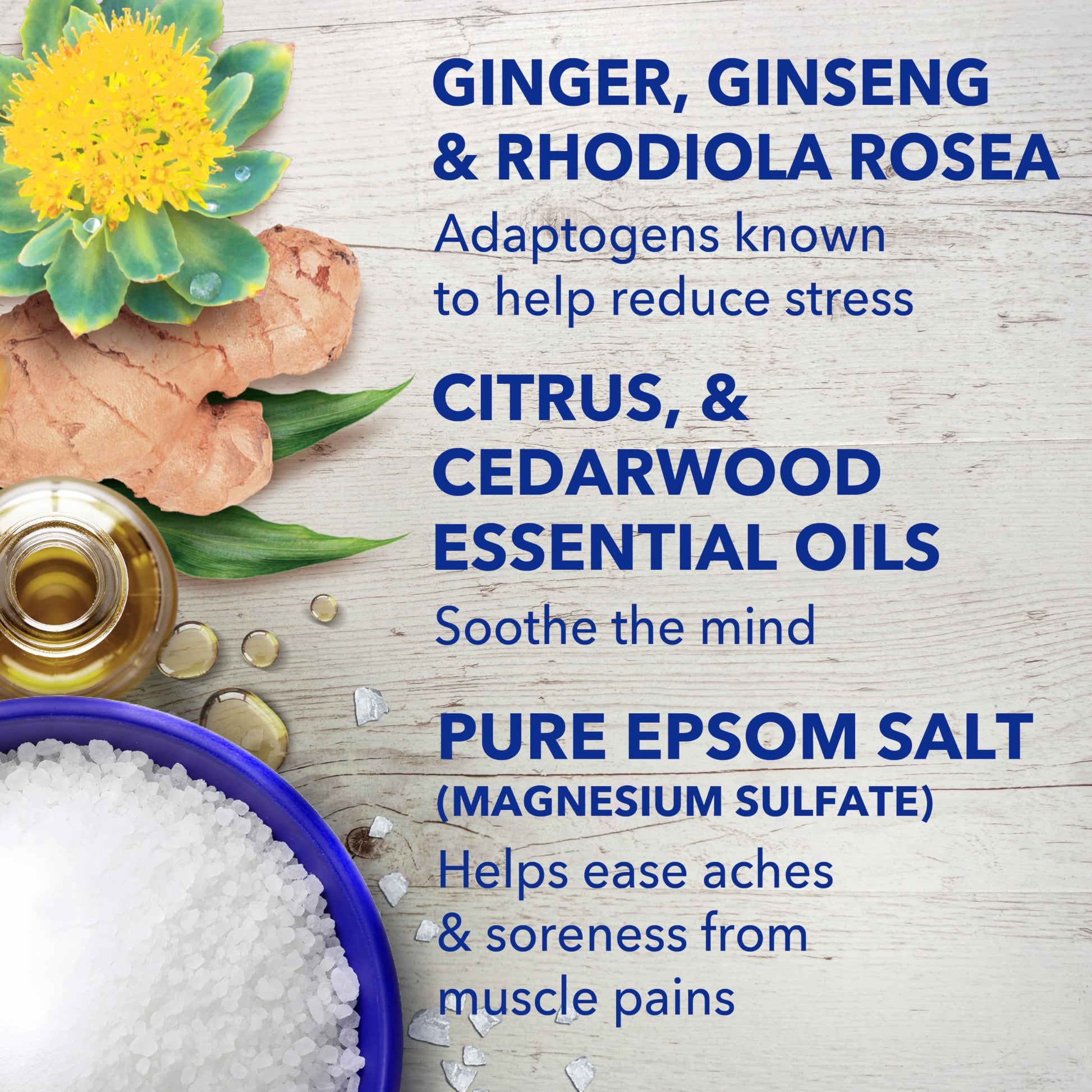 Dr Teal's Epsom Salt with ginger and ginseng essential oils