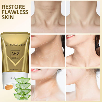 PEAQ firming cream before and after texture comparison showing deep moisturizing results.