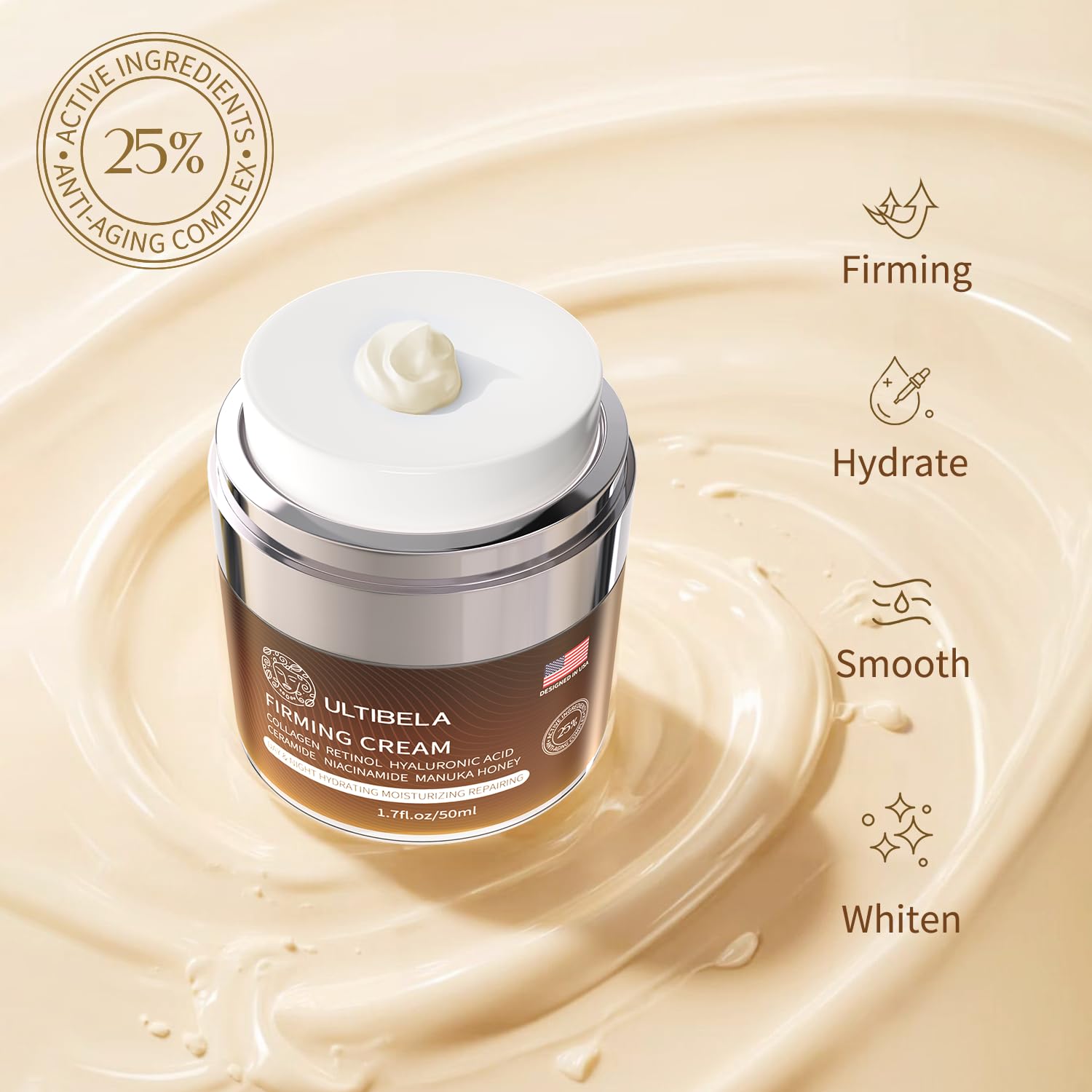 Ultibela neck firming moisturizer packaging