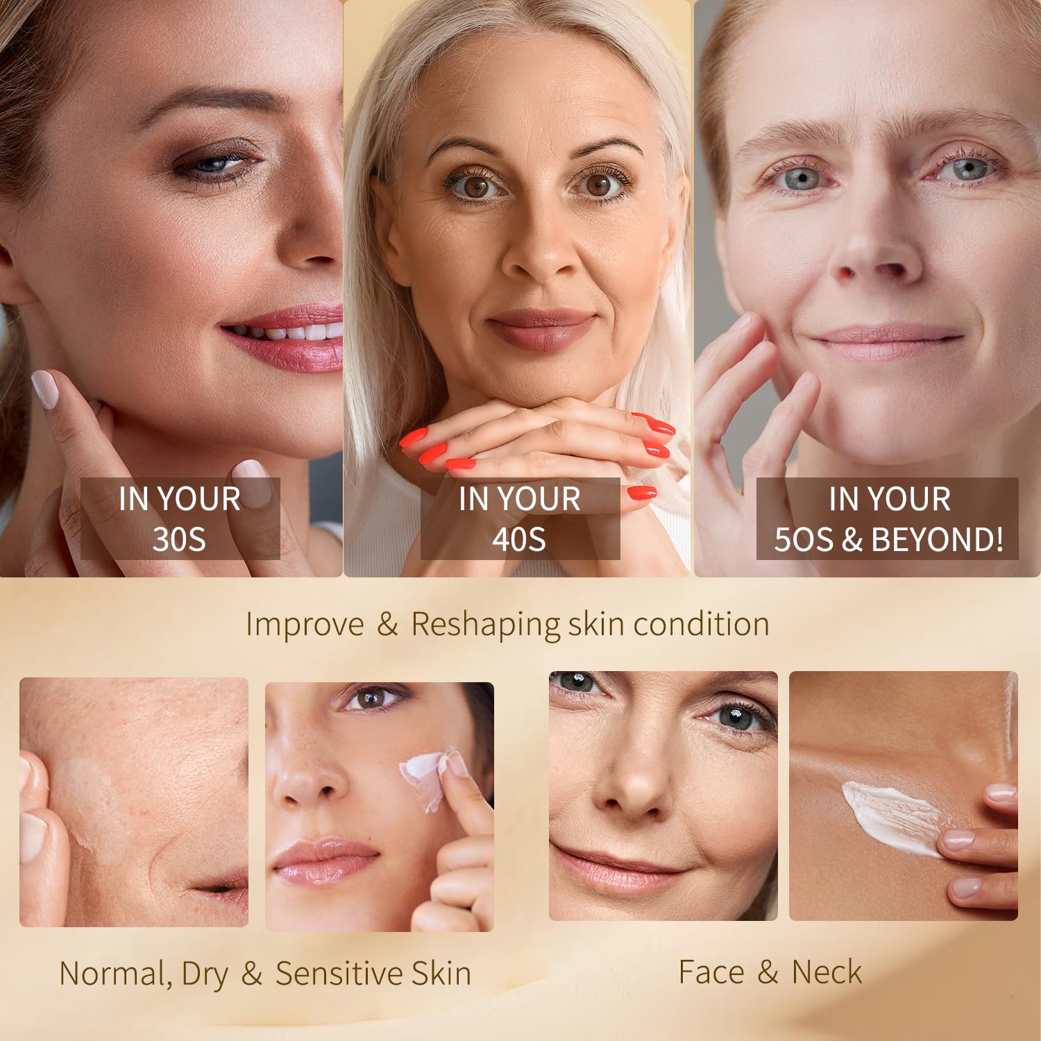 Texture and application of Ultibela anti-aging neck cream
