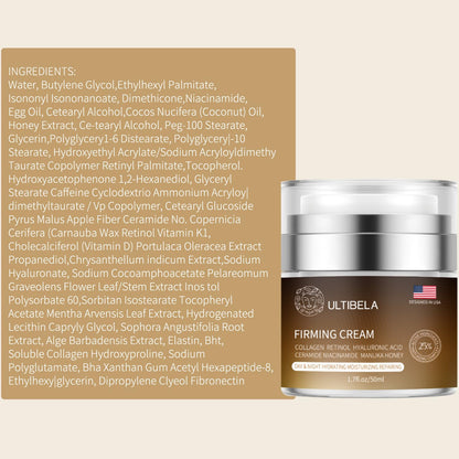 Ultibela skincare anti-wrinkle moisturizer jar top view