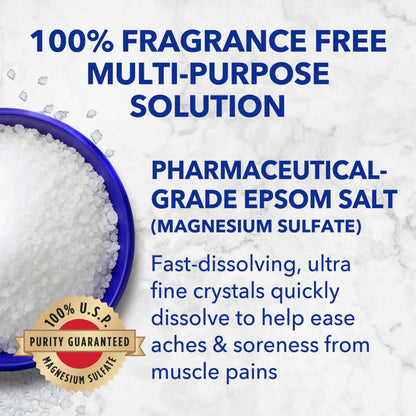 Pure magnesium sulfate crystals for wellness and home gardening use
