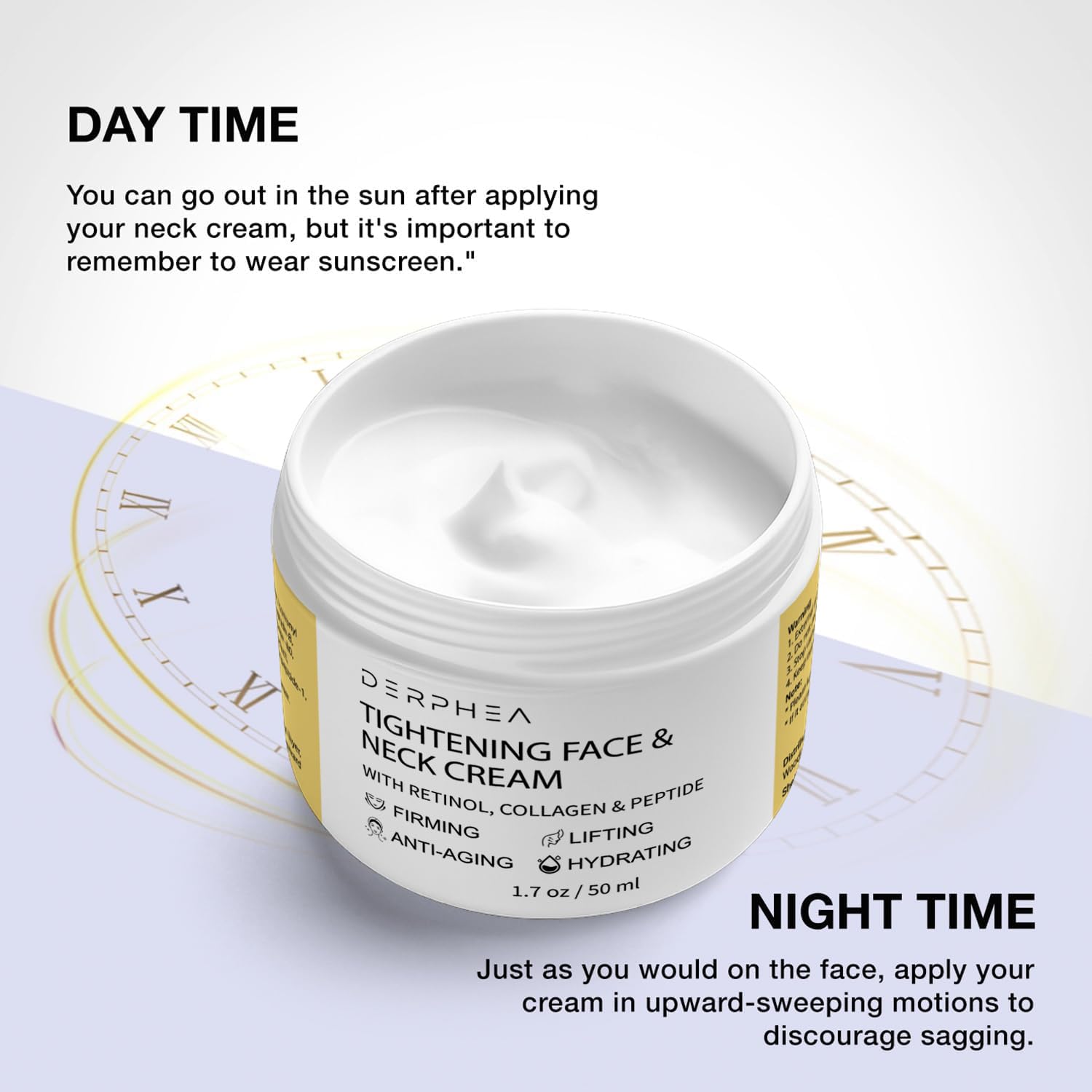 Derphea anti-aging cream texture demonstration
