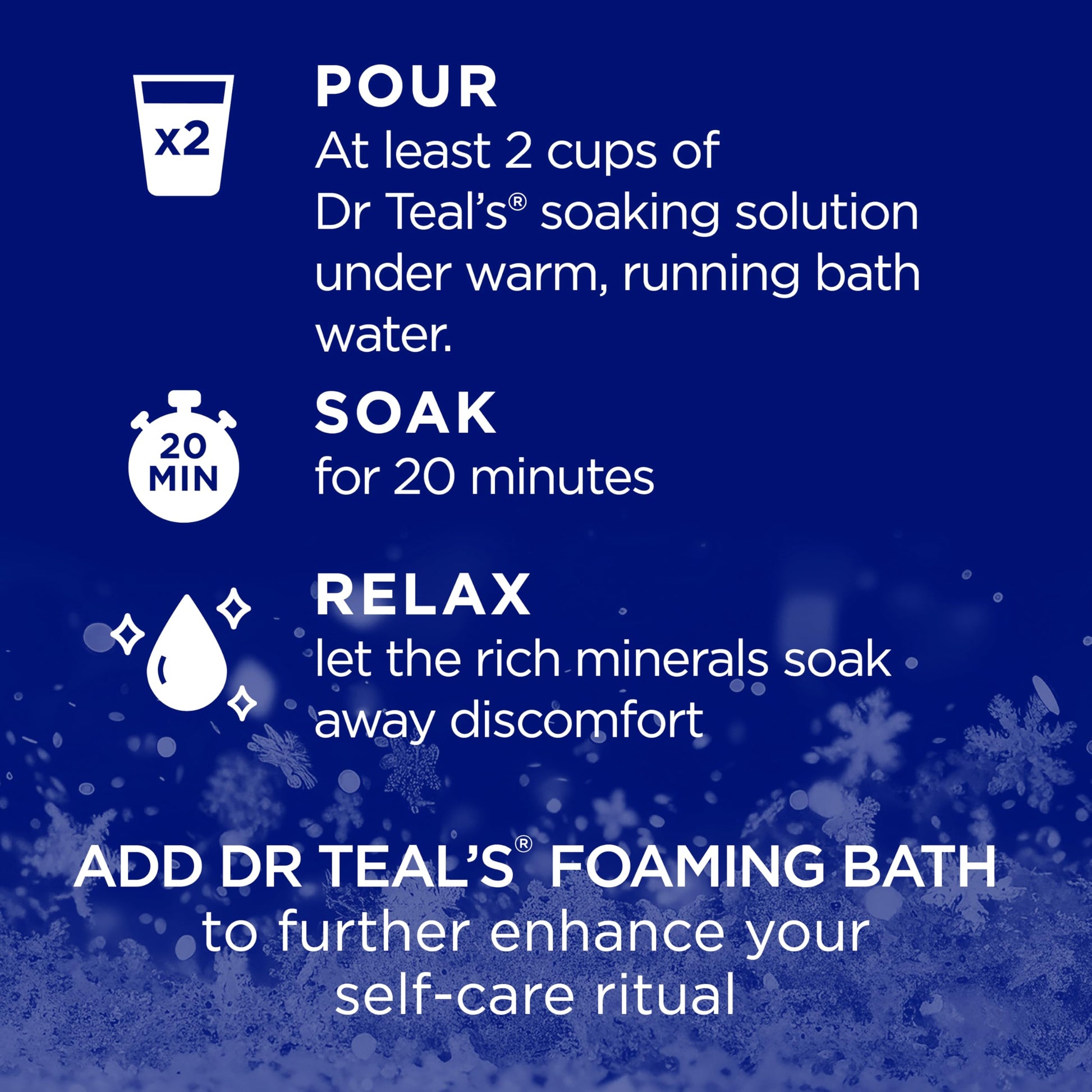 Dr Teal's Magnesium Soaking Solution Snowy Night limited edition bag displaying Easylock top