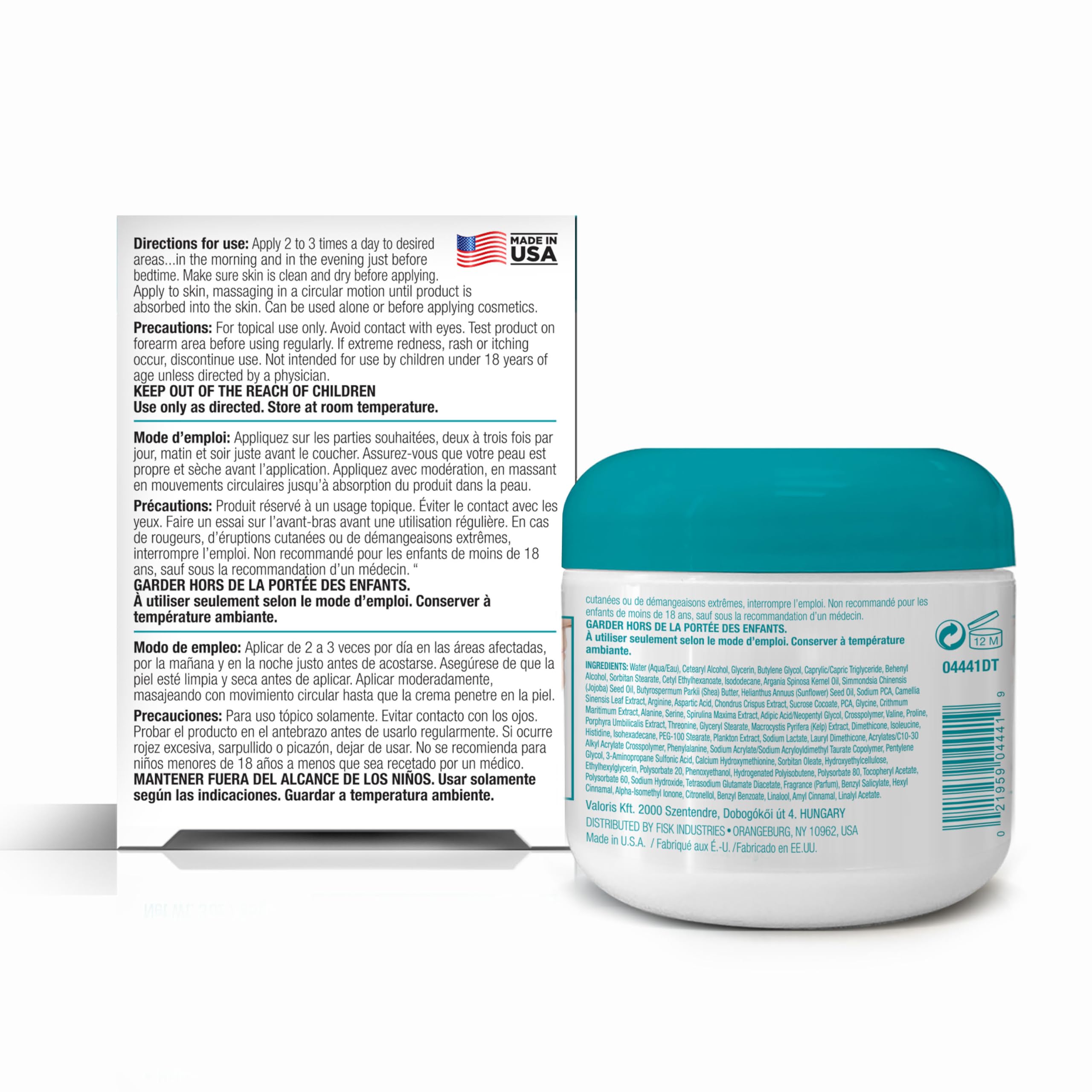 Dermactin Crepe Be Gone neck cream jar with turquoise lid