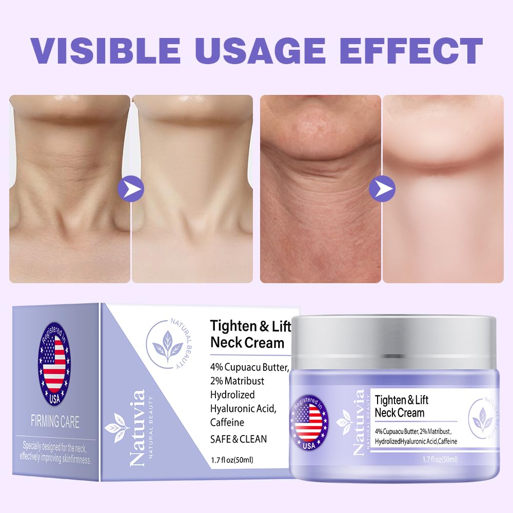 Texture of Natuvia anti-aging neck cream