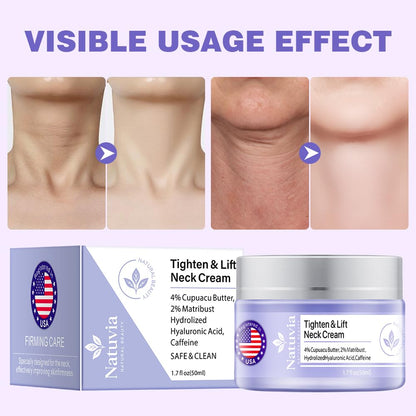 Texture of Natuvia anti-aging neck cream