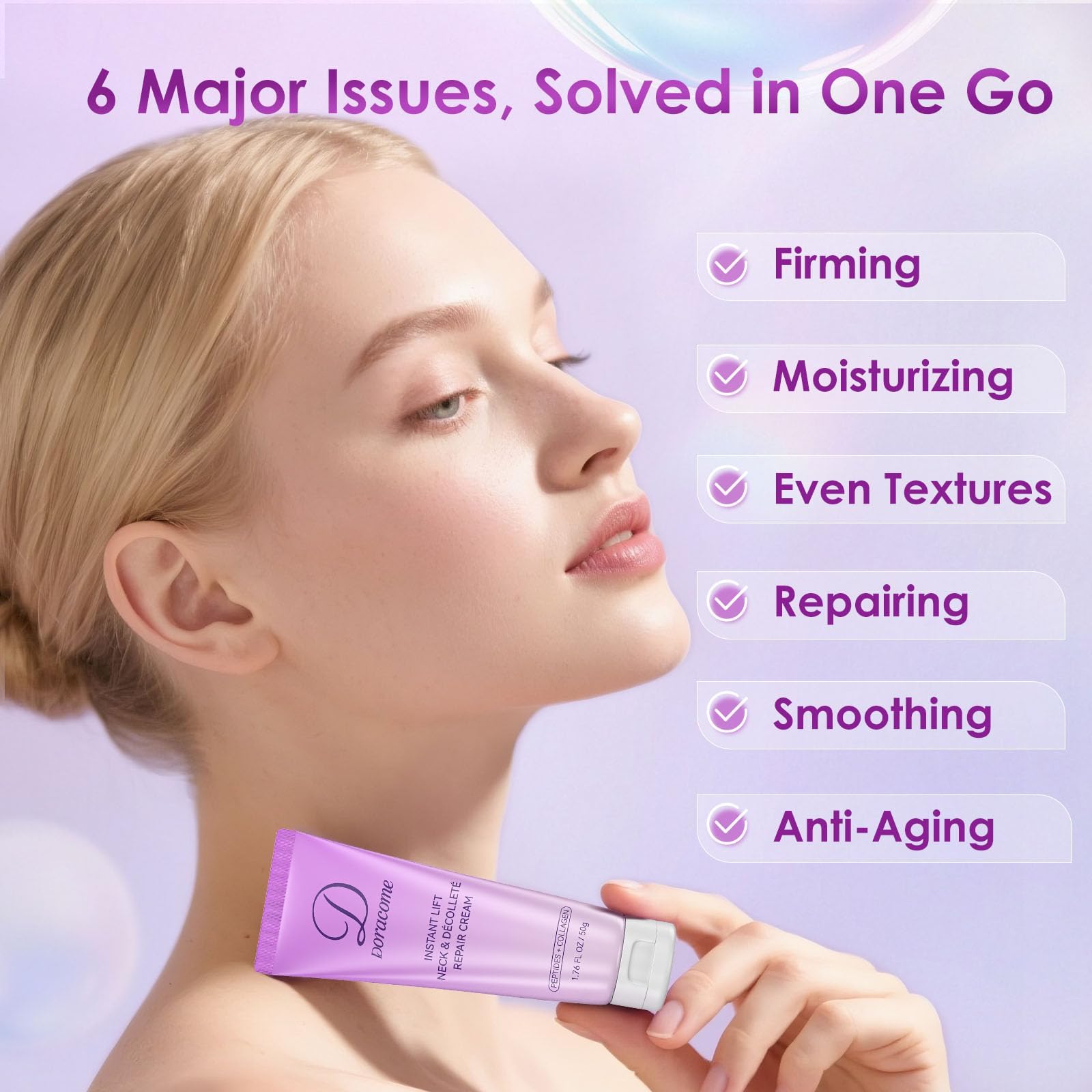 Doracome anti aging skin tightening cream for face and neck application visual