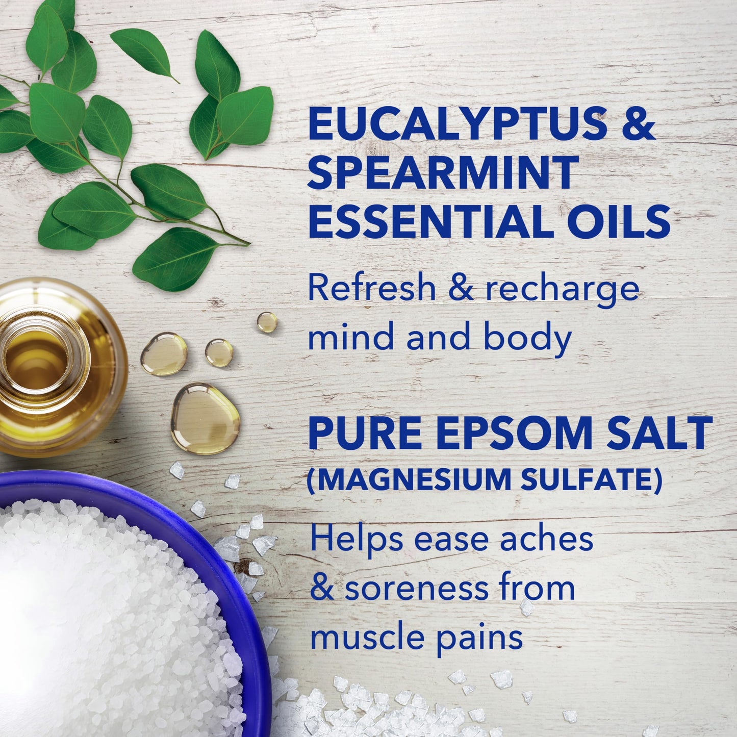 Premium magnesium sulfate bath soak for natural stress relief and body wellness.