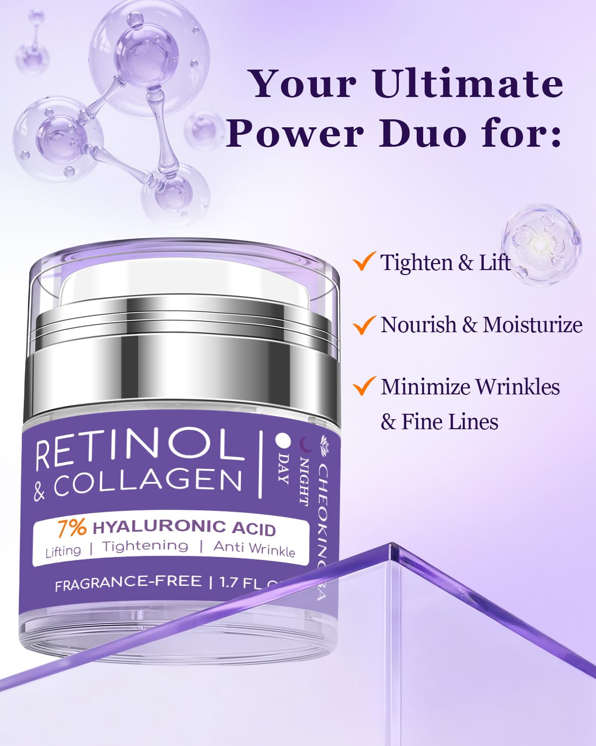 Cheokingba retinol and hyaluronic acid cream jar