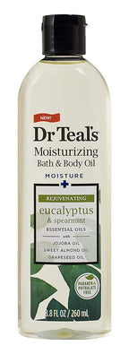 Dr. Teal's body oil dual pack lifestyle application shot