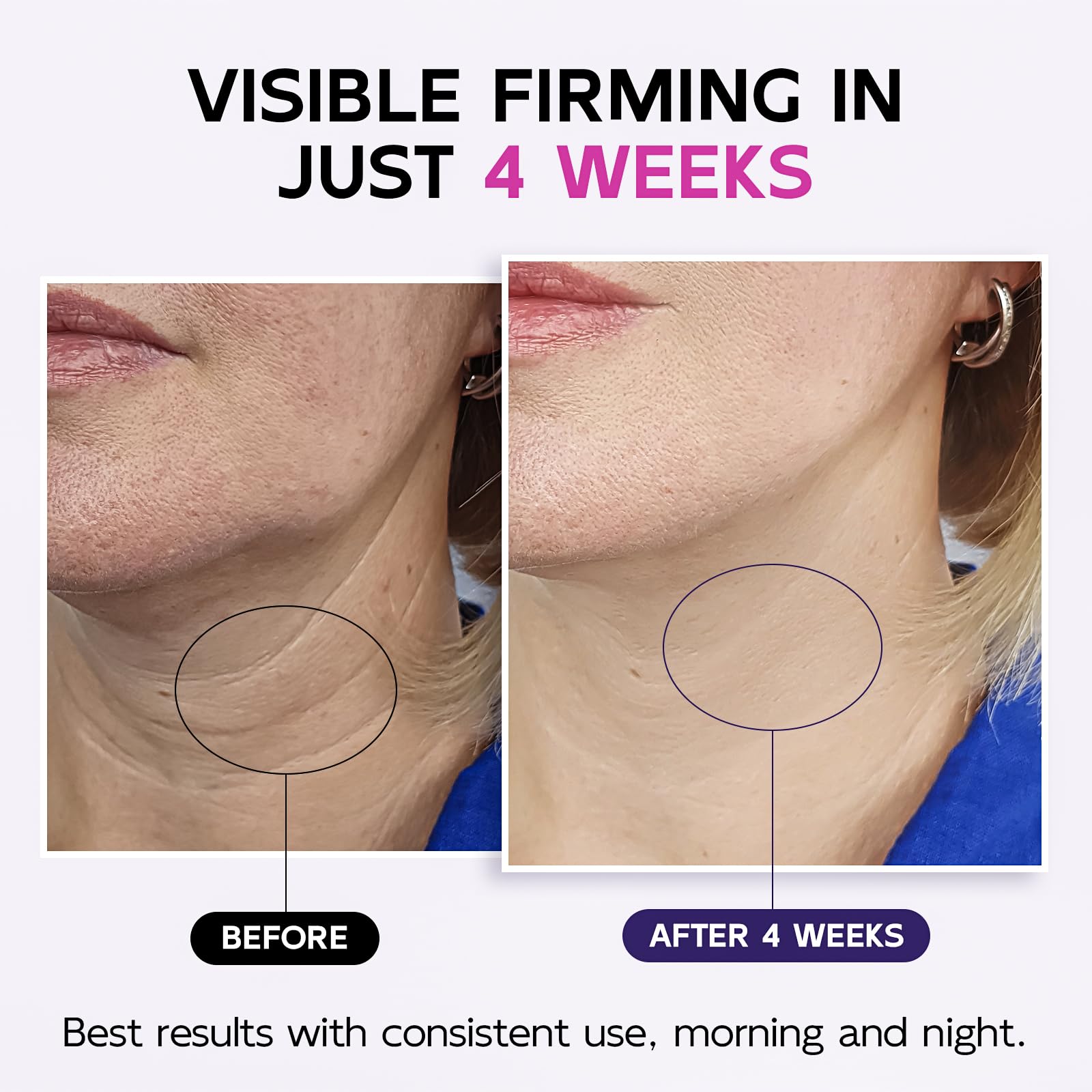 Goosure neck firming cream texture application on skin