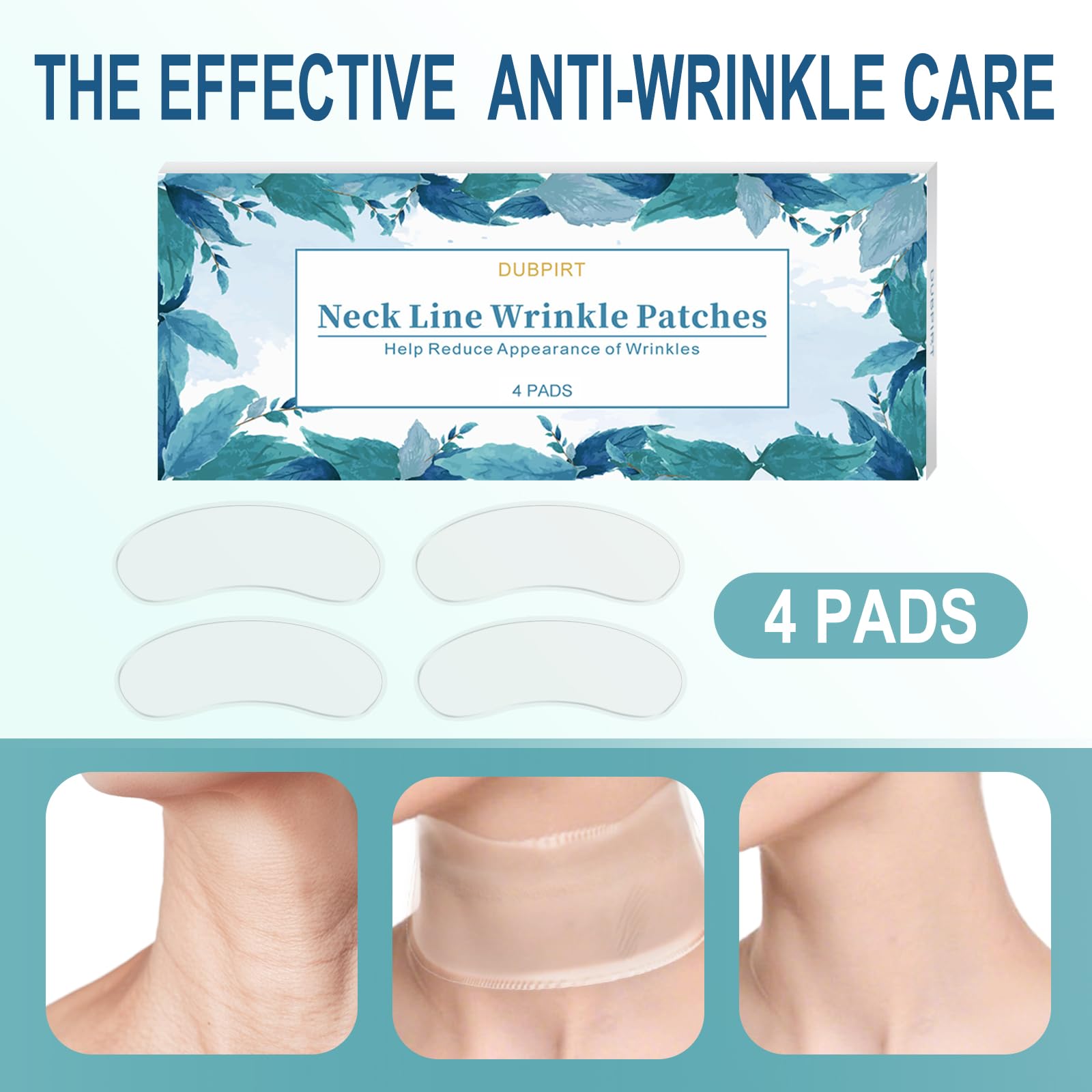 The complete pack of five reusable silicone patches laid out alongside their protective storage shields.