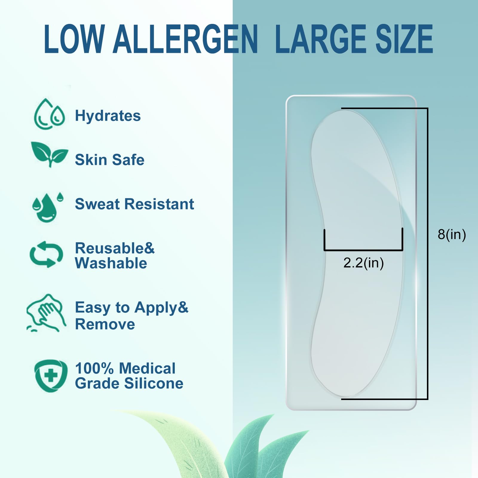 Detailed illustration highlighting the hydrating microclimate and skin firming benefits of the upgraded patch version.