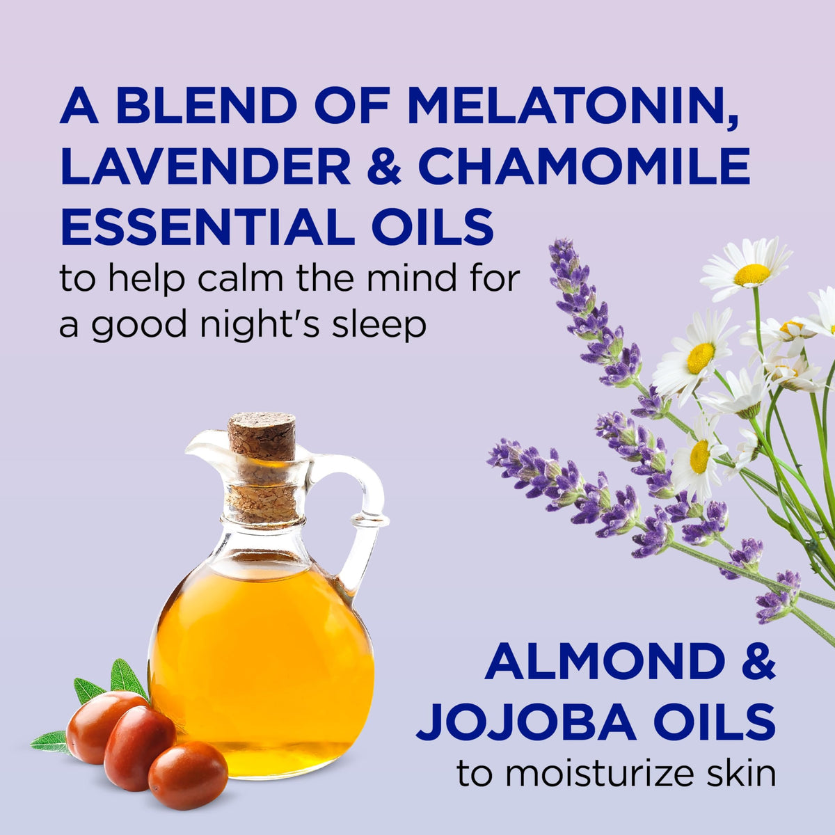 Dr Teal's sleep blend body oil label details