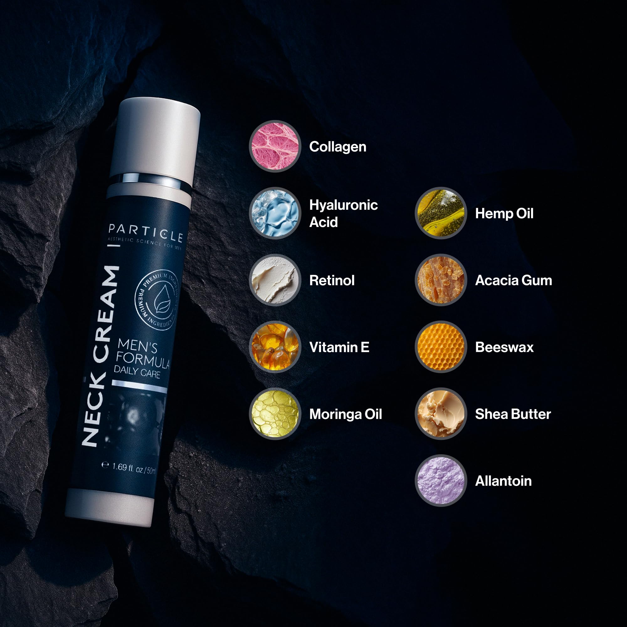 Particle neck firming cream applicator detail