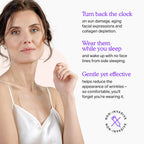 Demonstration of contoured shape fitting the décolleté area