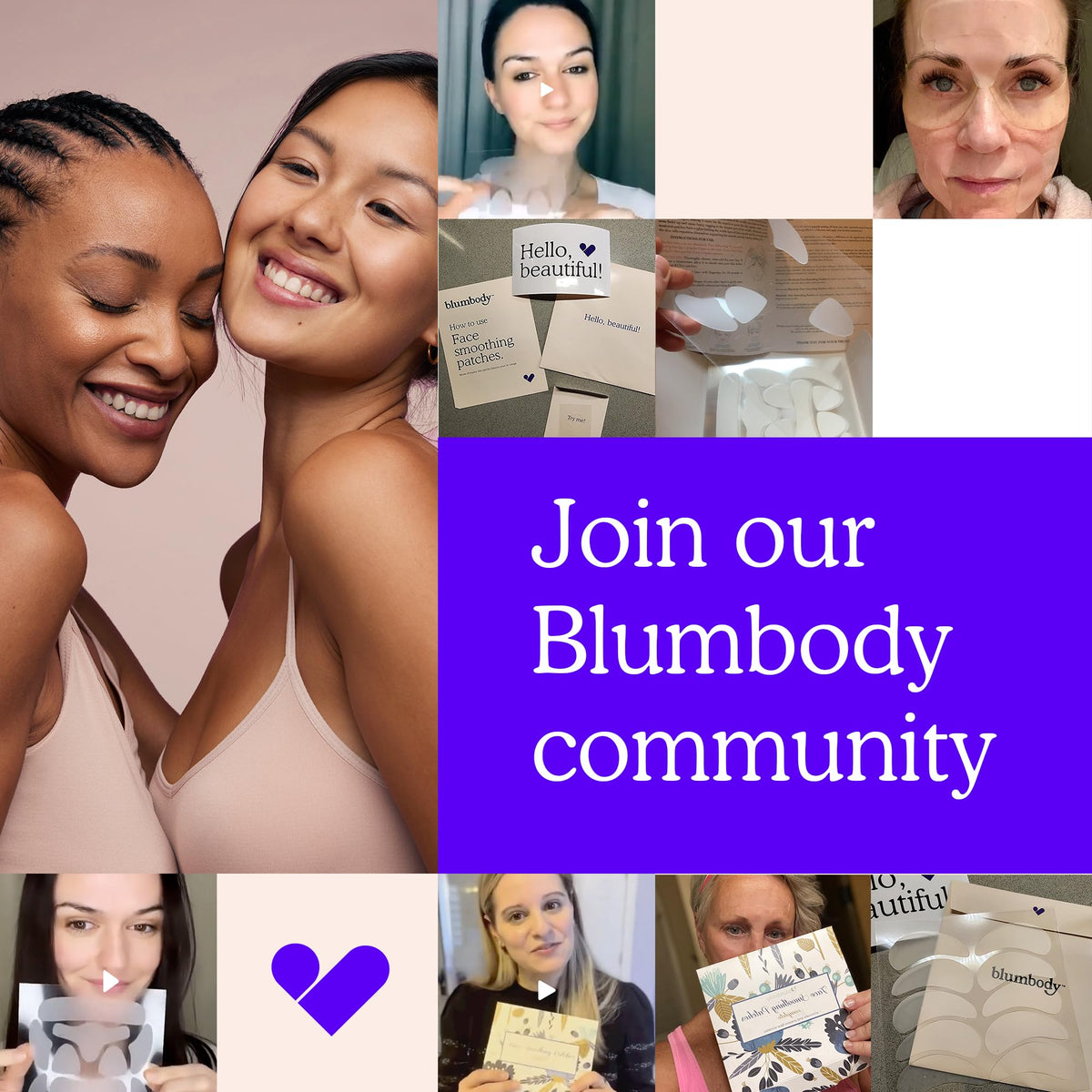 Complete one-month supply package of Blumbody chest smoothing pads