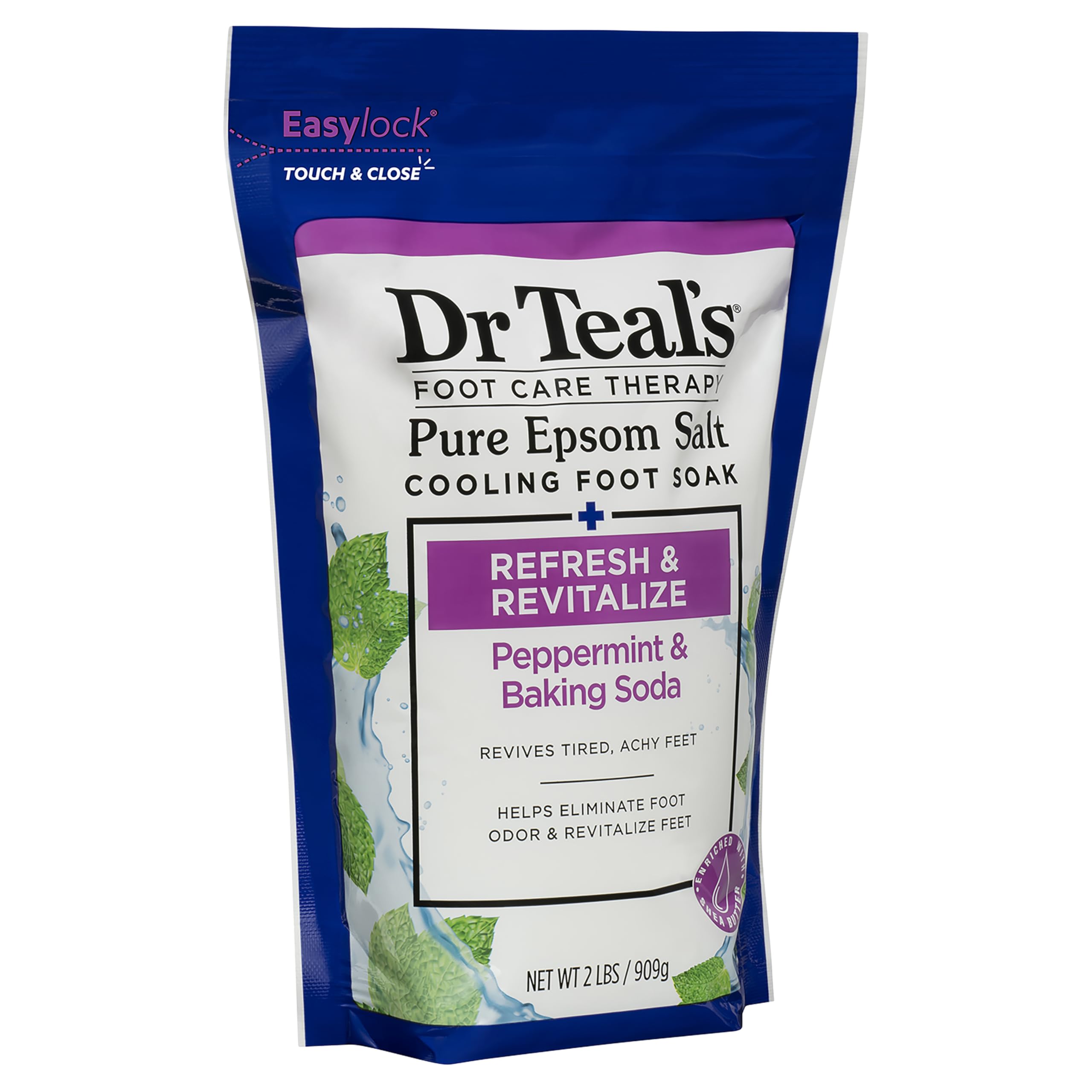 Dr Teal's therapeutic epsom salt foot bath pouch back ingredient facts