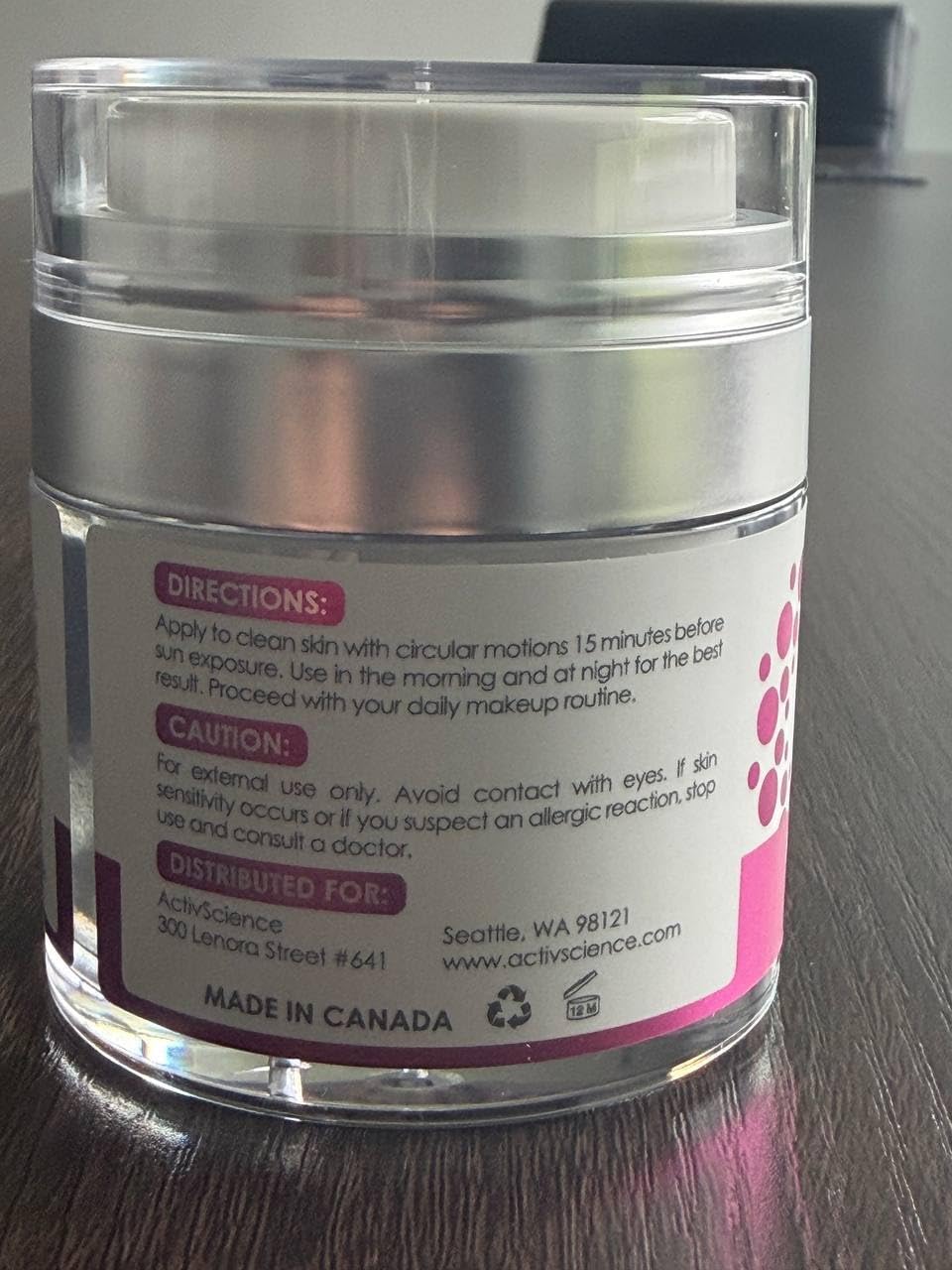 Texture shot of ActivScience retinol neck and face cream
