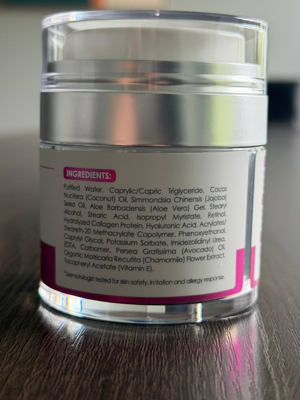 ActivScience firming cream jar with ingredients listed on label