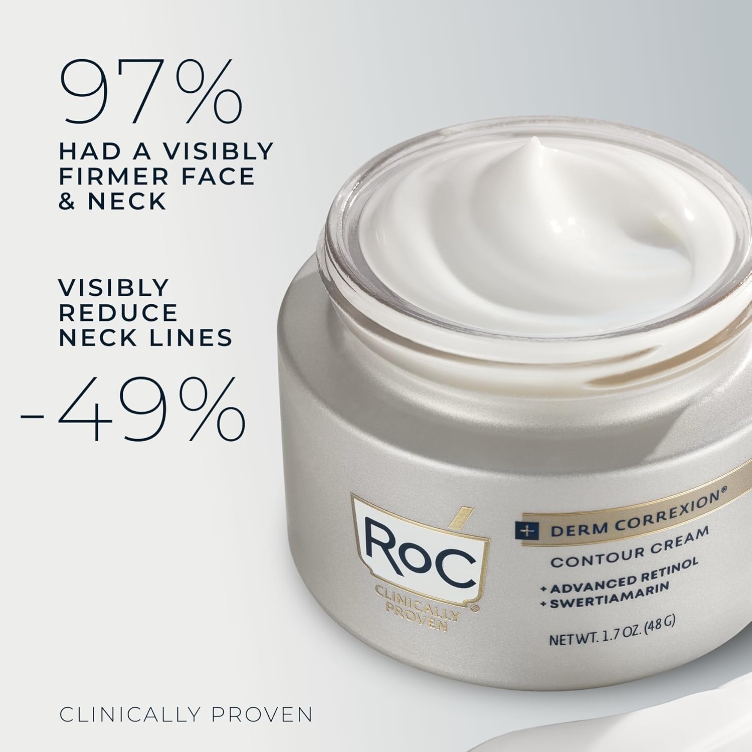 Top view of RoC Derm Correxion Neck Cream jar