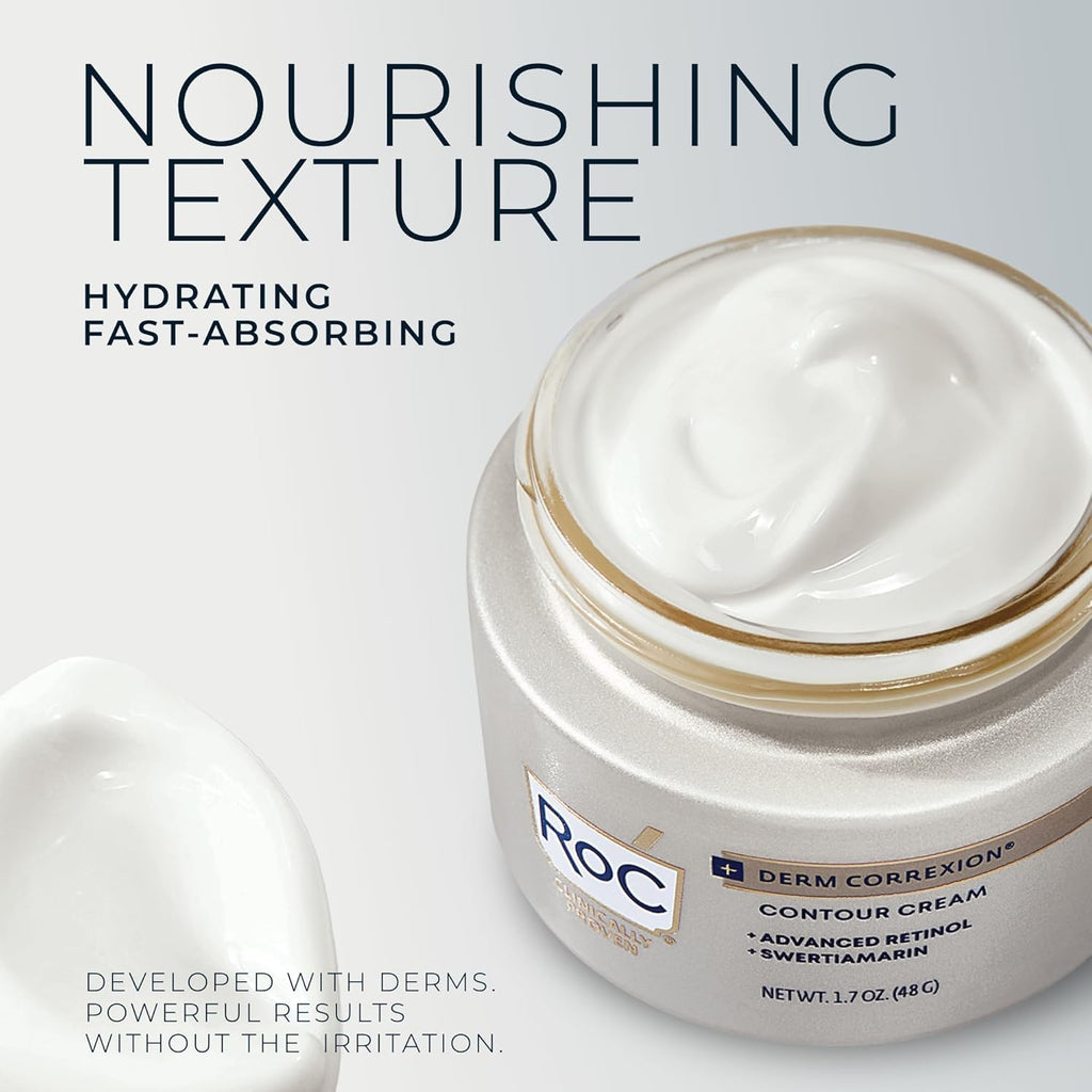RoC Derm Correxion Neck Cream lifestyle anti-aging skincare setup