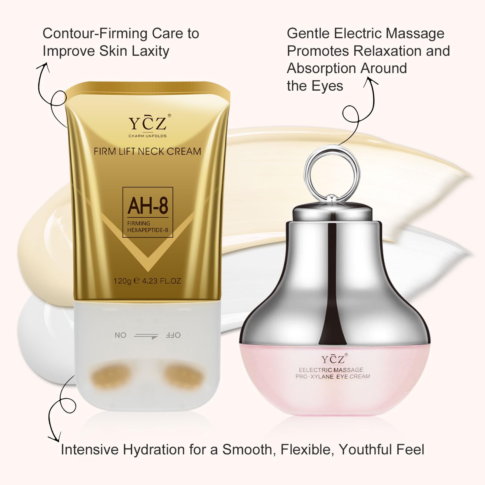 Ycz firming cream and eye treatment set close up