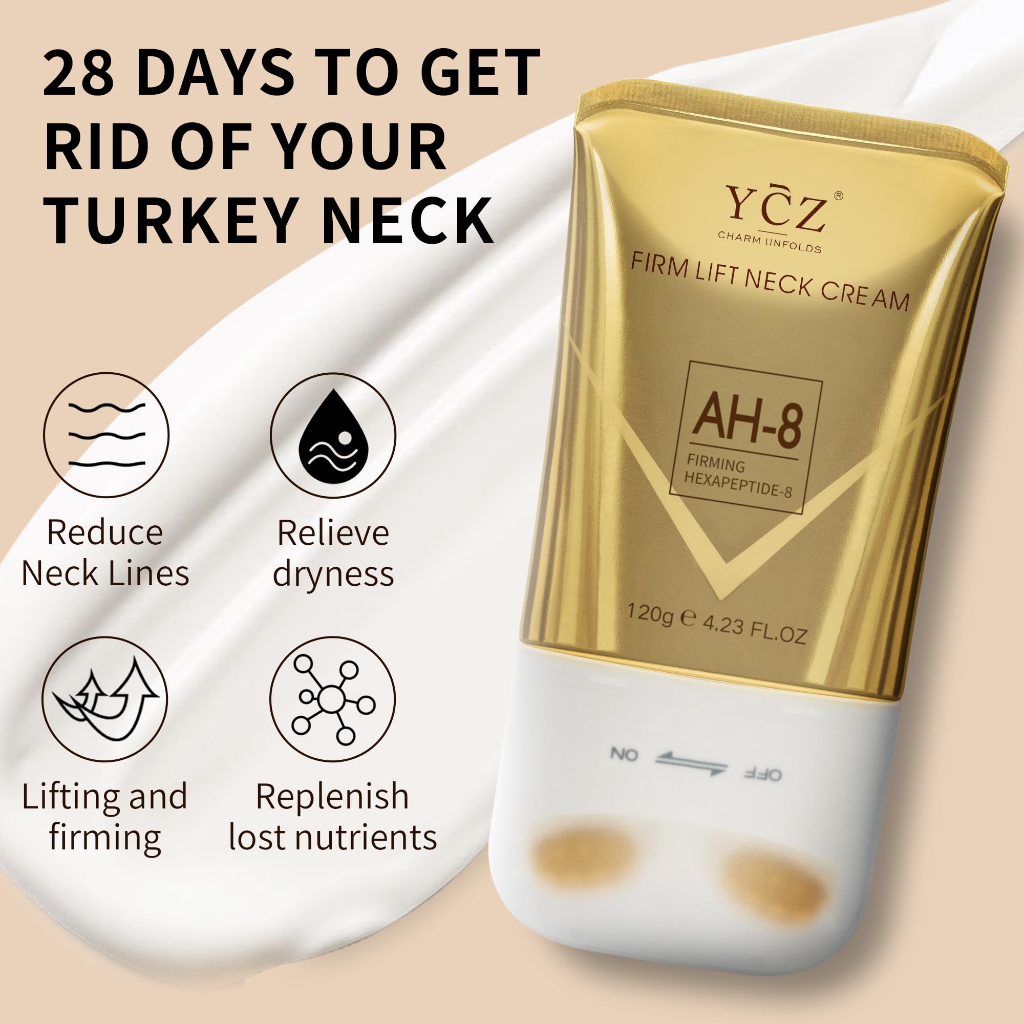 Close up of Ycz AH-8 applicator roller for neck tightening