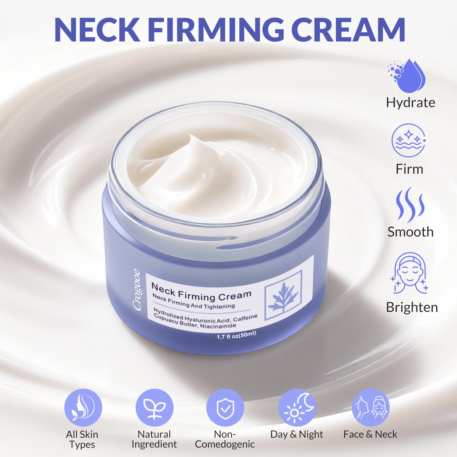 Crogooe neck tightening cream product label details