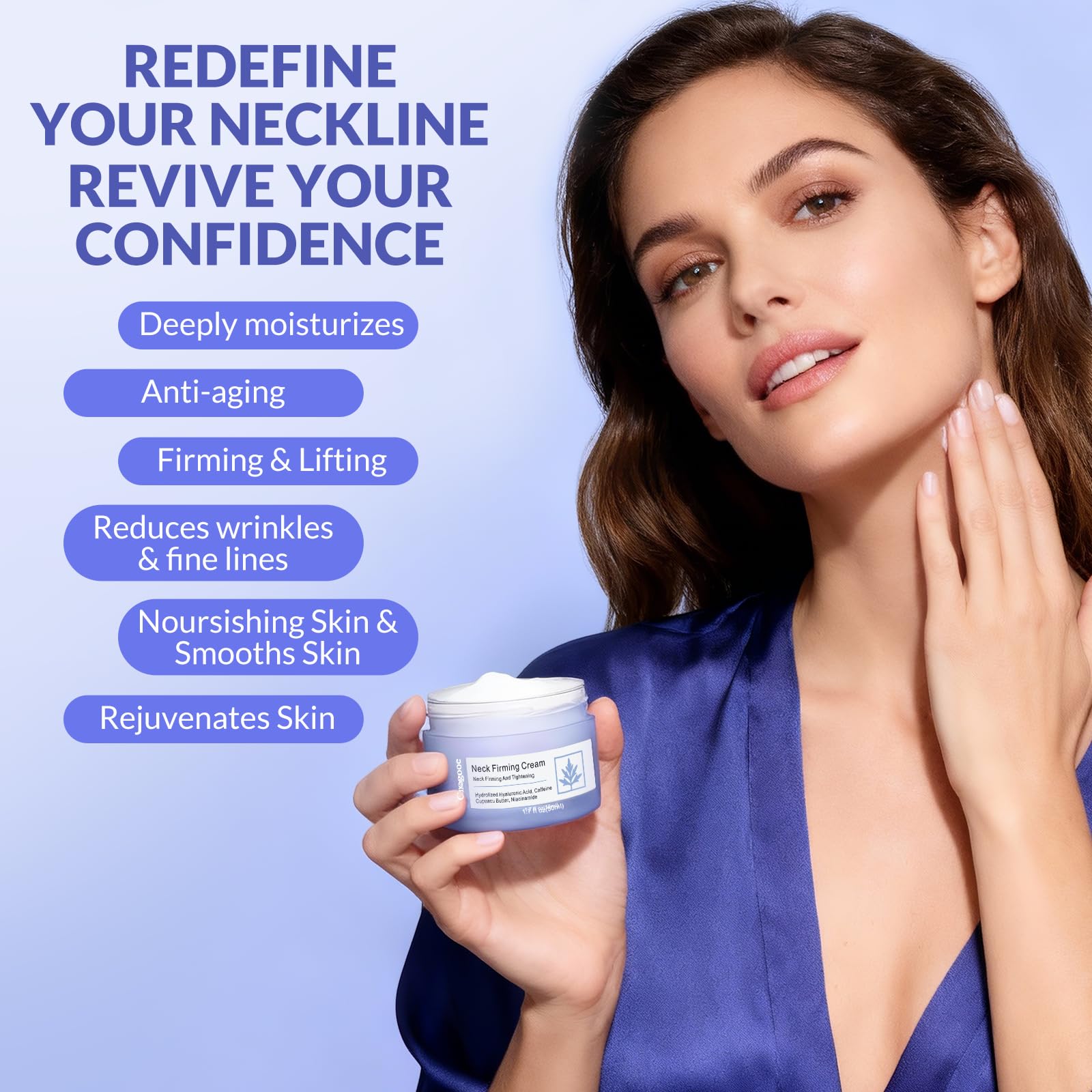 Texture of Crogooe anti-aging neck and décolleté cream