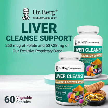 Authentic Dr Berg Liver Detox supplement bottle highlighting GMP certified facility seal