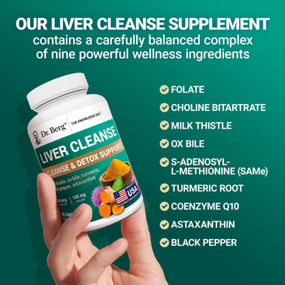 Close up of Dr Berg Nutritionals Liver Cleanse 60 count bottle cap and seal