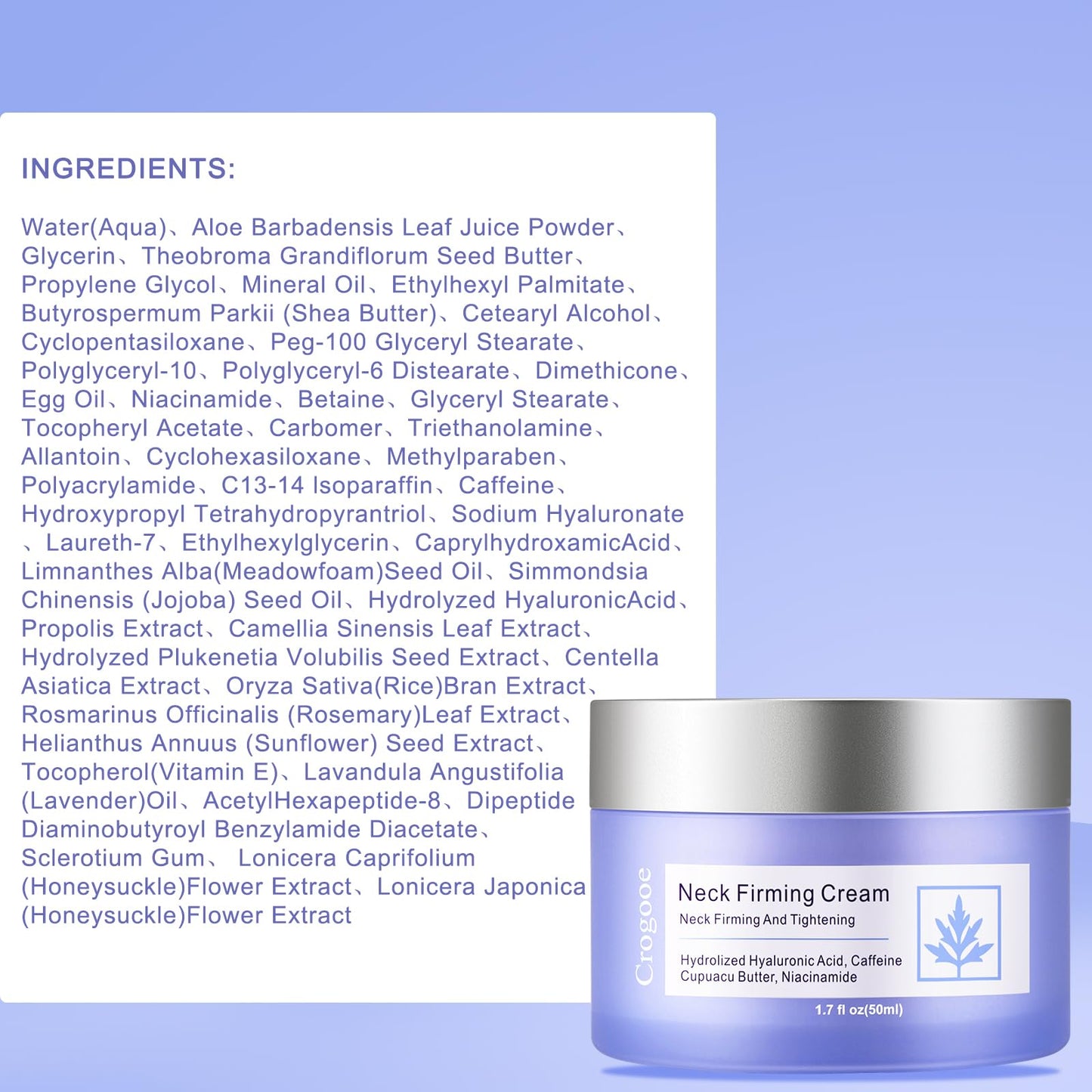 Application demo of Crogooe neck lifting moisturizer